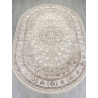 Турецкий ковер Delina 050 Бежевый овал